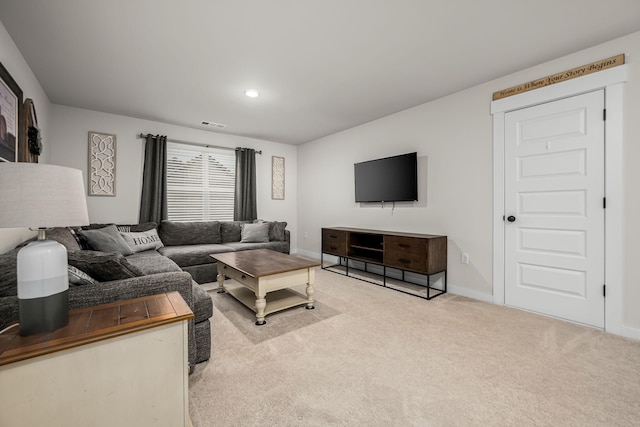 view of carpeted living room