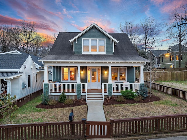 bungalow-style house with covered porch