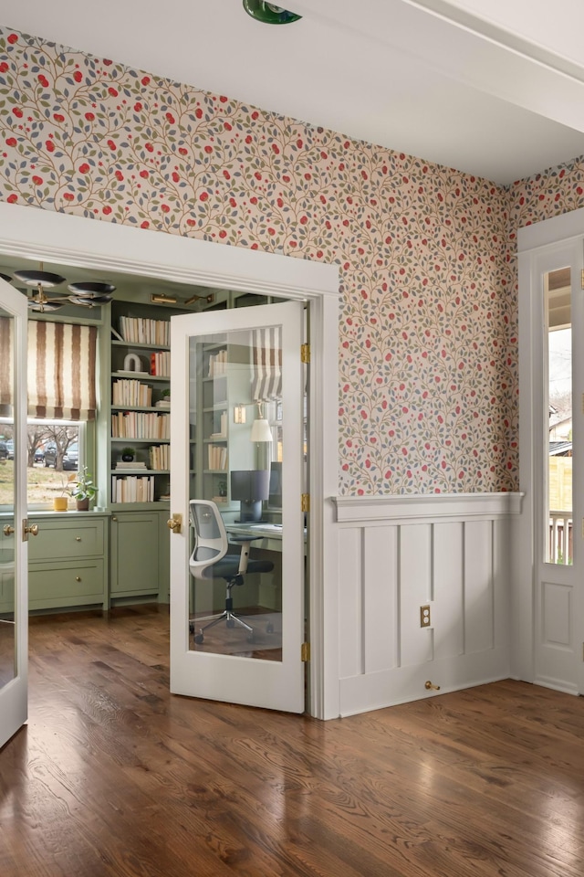 pantry featuring french doors