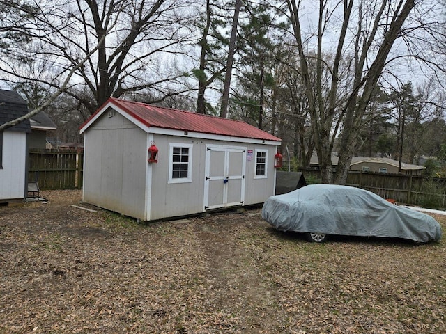 view of outdoor structure