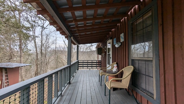 view of wooden terrace