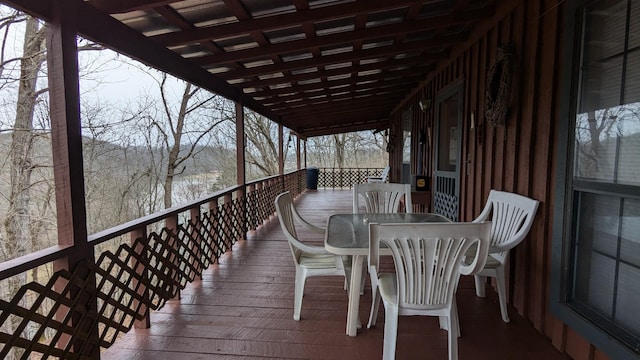 view of wooden terrace