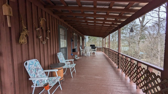 view of wooden terrace