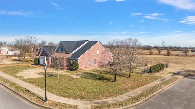 exterior space with a yard