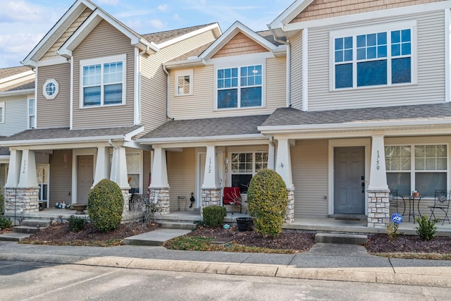 craftsman inspired home with covered porch