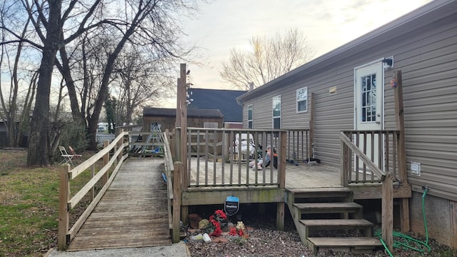 view of wooden deck