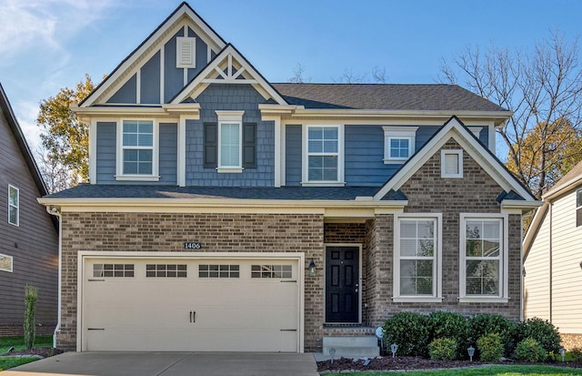 craftsman-style house featuring a garage