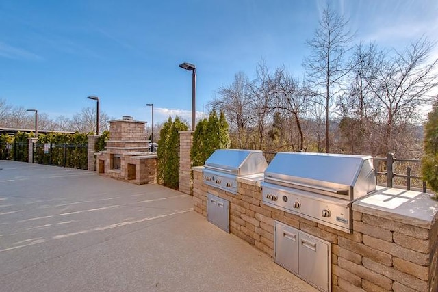 view of patio featuring area for grilling