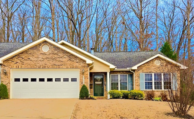 ranch-style home with a garage