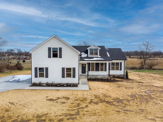 view of front of property with a porch