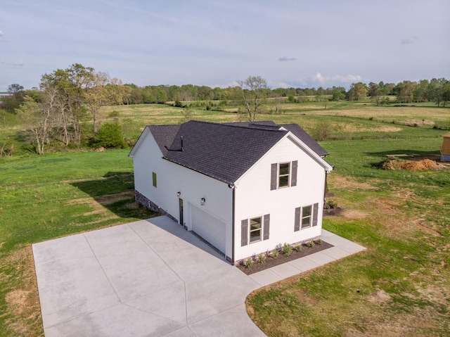 drone / aerial view featuring a rural view