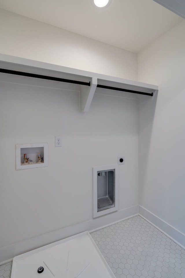 laundry area featuring washer hookup and electric dryer hookup