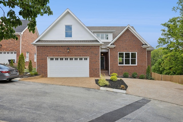 view of front of house featuring a garage