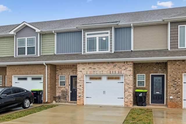 view of property with a garage