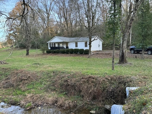 view of yard featuring a porch