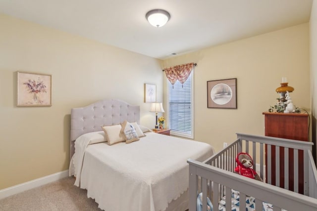 view of carpeted bedroom