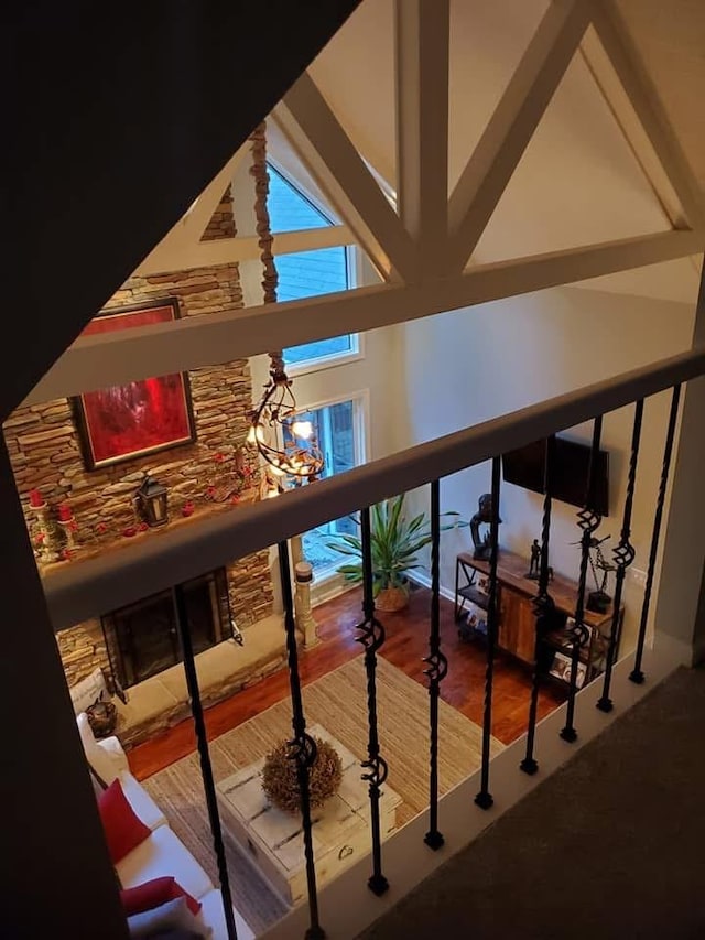 interior space featuring wood finished floors