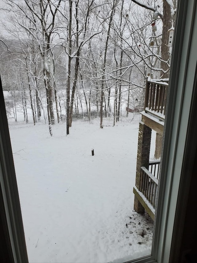 view of snowy yard