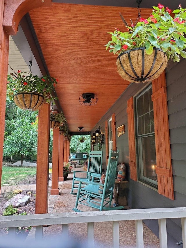 view of patio / terrace with a porch