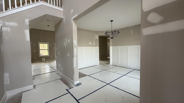 835 Stovers Gln, Murfreesboro, TN 37128 - interior space with wainscoting and a towering ceiling