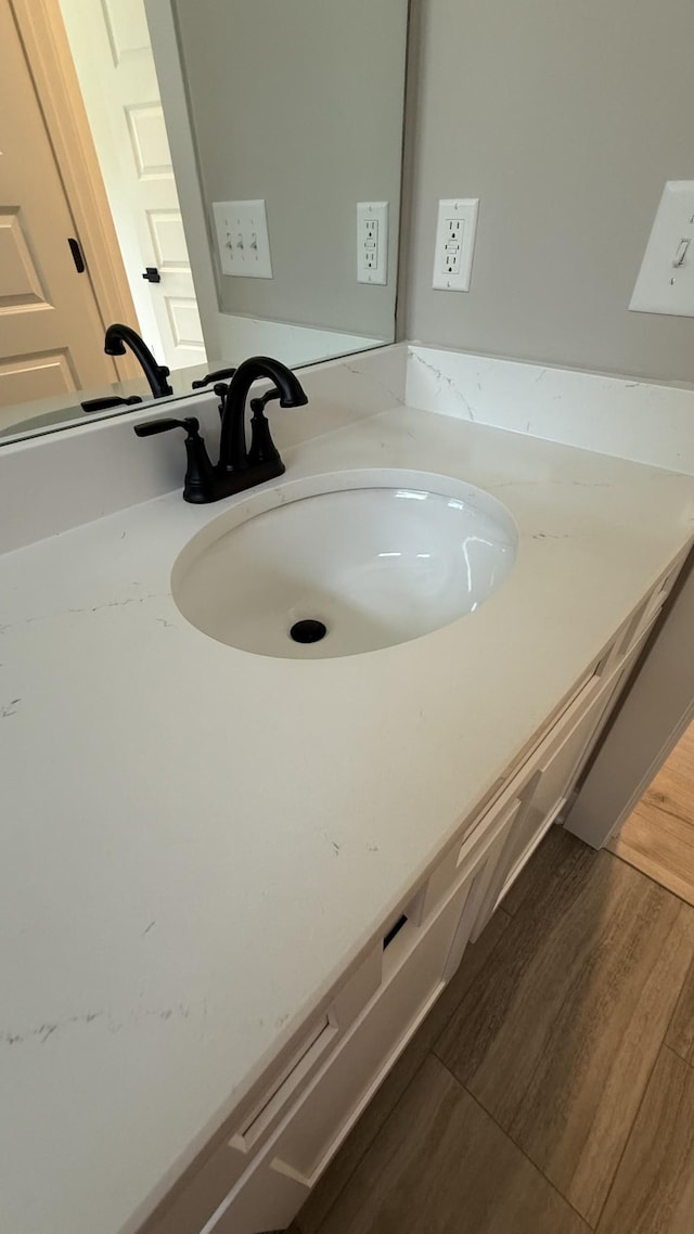 835 Stovers Gln, Murfreesboro, TN 37128 - bathroom with vanity and wood finished floors