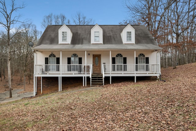 cape cod-style house with a porch