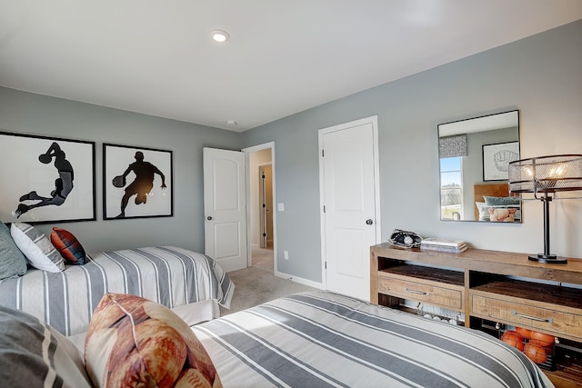 view of carpeted bedroom