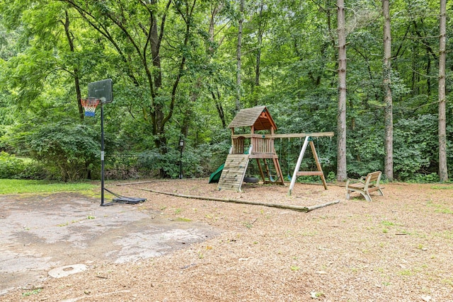 view of jungle gym