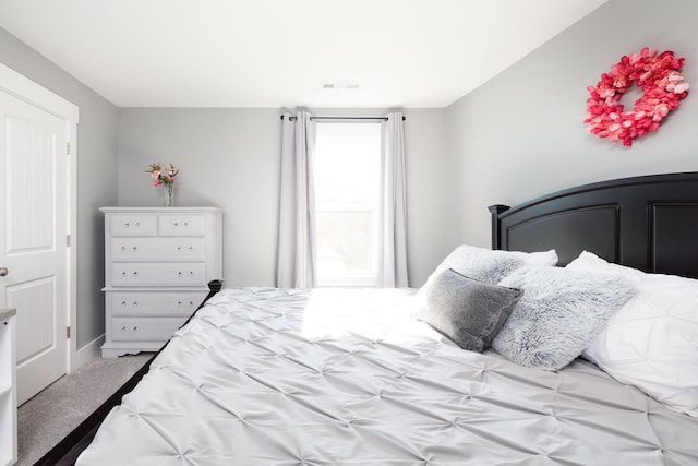 bedroom with carpet