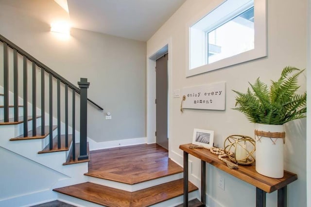 2122 9th Ave N, Nashville, TN 37208 - stairs with hardwood / wood-style floors