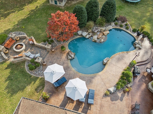 birds eye view of property