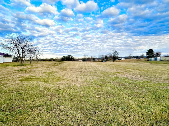 view of yard featuring a rural view