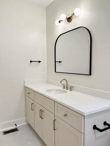 bathroom featuring vanity and tile patterned floors