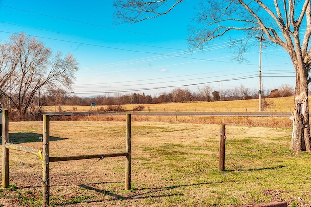 view of yard featuring a rural view