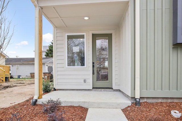 view of doorway to property