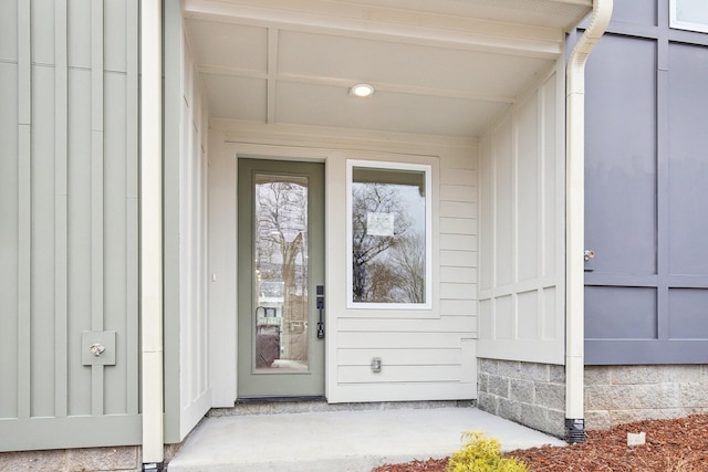 view of doorway to property