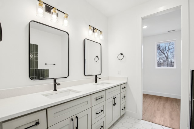 bathroom with vanity