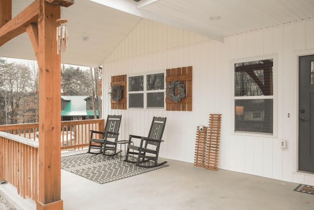 view of patio / terrace with a porch