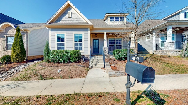 view of front of property with a porch