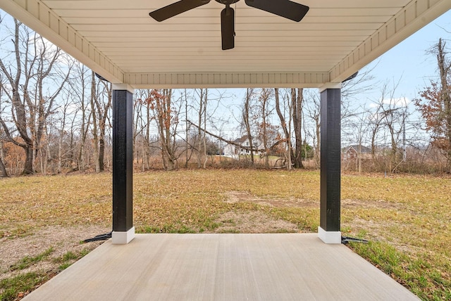 view of patio / terrace with ceiling fan