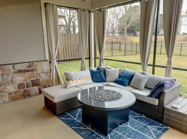 view of sunroom / solarium