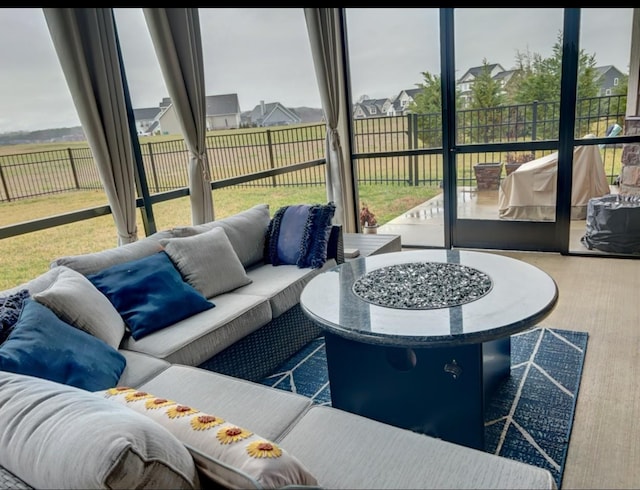 view of sunroom / solarium