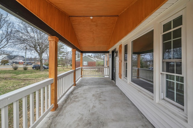 view of patio featuring covered porch