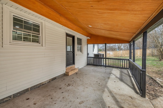 view of patio / terrace with a porch