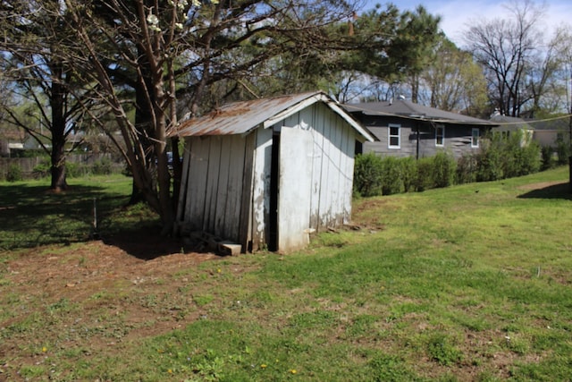 view of shed