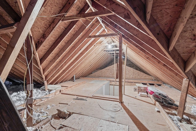 view of attic