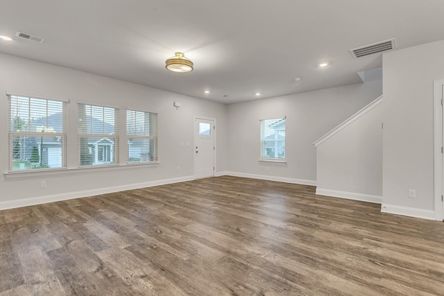 interior space with wood-type flooring