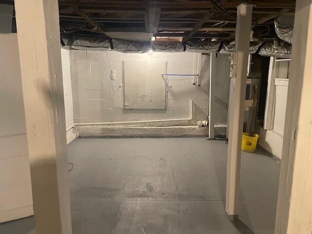 view of basement