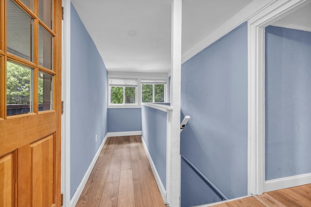 hallway featuring hardwood / wood-style flooring