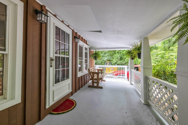 view of patio / terrace with a porch